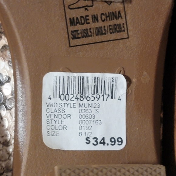 Women's Sz 8.5 Qupid Black And Beige Python Snakeskin Ankle Boots. Y2K Brand New - Picture 6 of 12